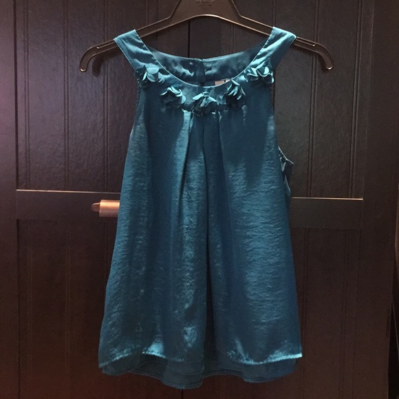 Adiva Tops - Turquoise sleeveless blouse